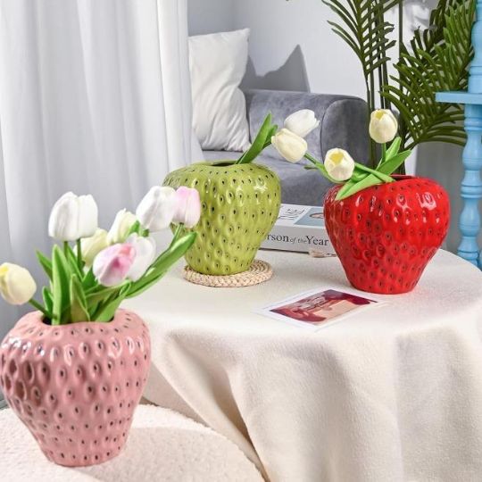 Strawberry Flower Vase
