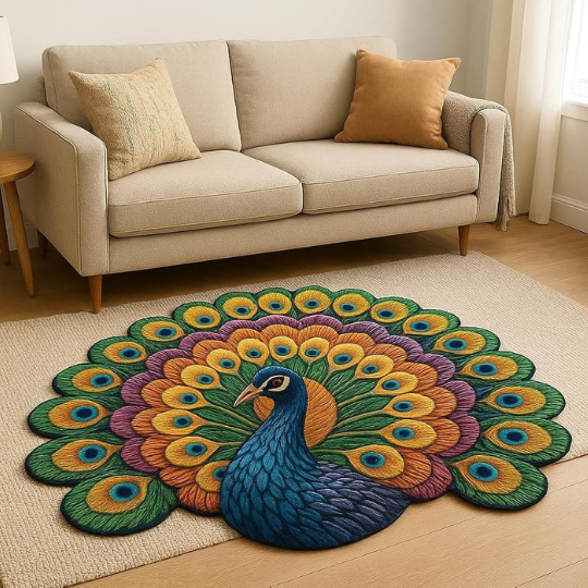 Peacock Floor Mat
