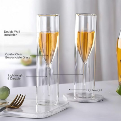 Double Wall Champagne Glass