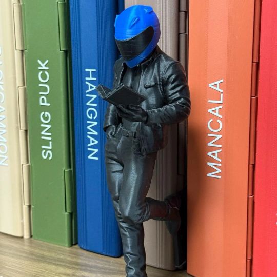 Biker Reader Bookshelf Decor