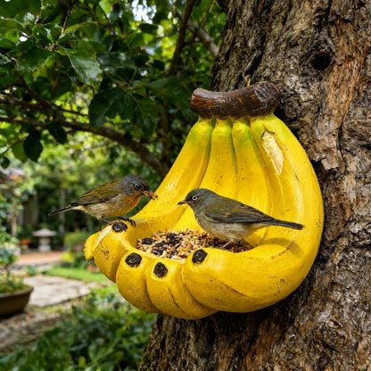 Banana-Shaped Bird Feeder