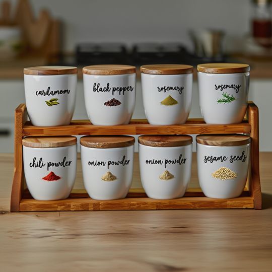 Kitchen Spice Jars set