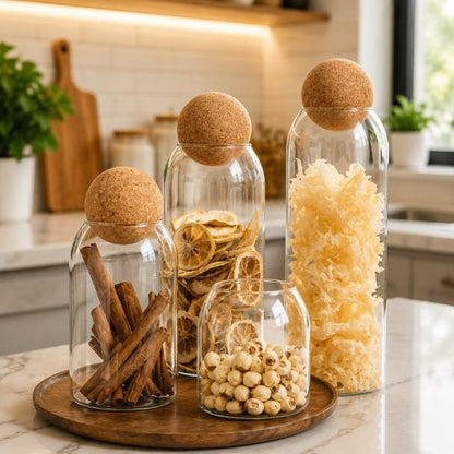 Cork Lid Pantry Storage Jar