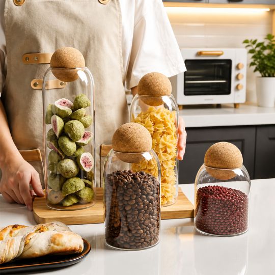 Cork Lid Pantry Storage Jar