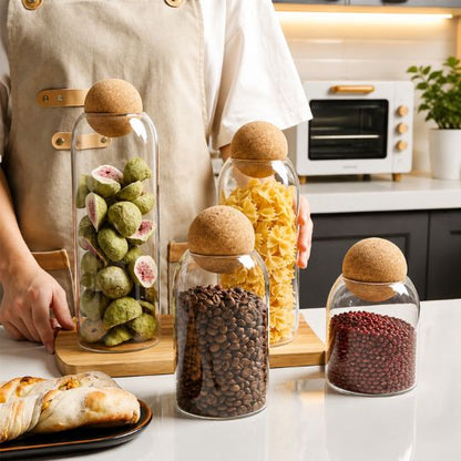 Cork Lid Pantry Storage Jar