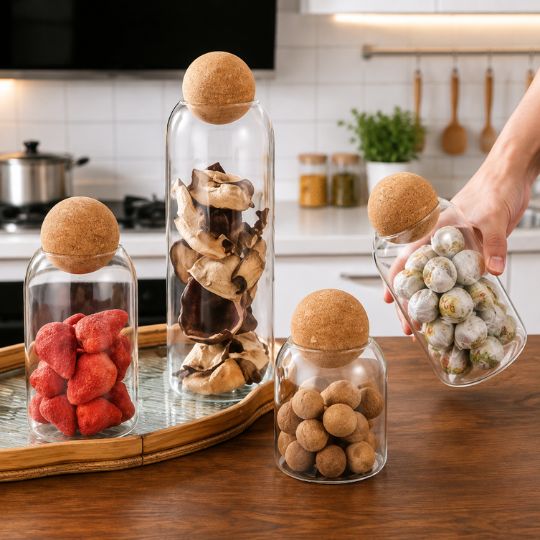 Cork Lid Pantry Storage Jar
