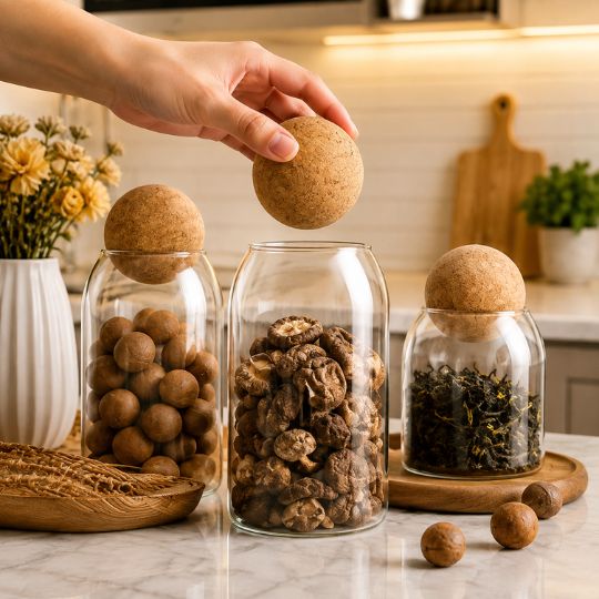 Cork Lid Pantry Storage Jar