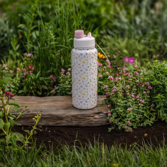 Floral Insulated Water Bottle