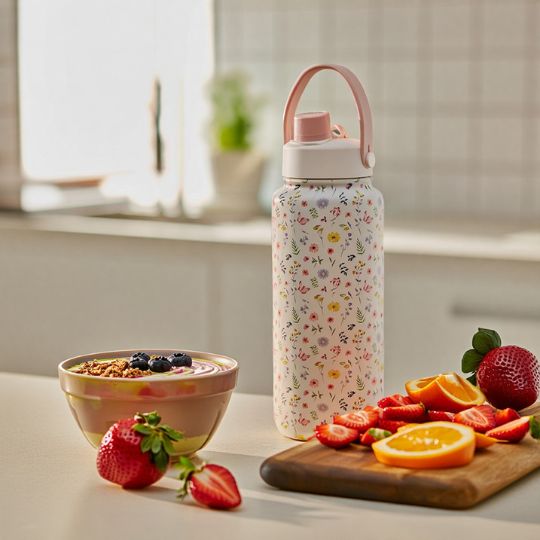 Floral Insulated Water Bottle