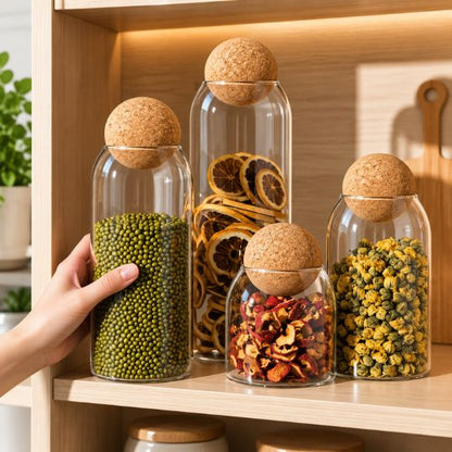 Cork Lid Pantry Storage Jar