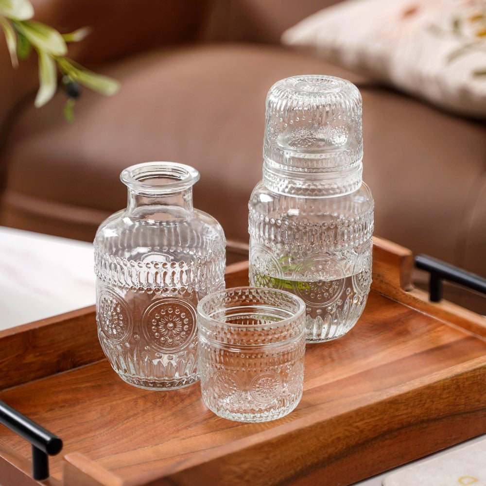 Bedside Glass Bottle Set
