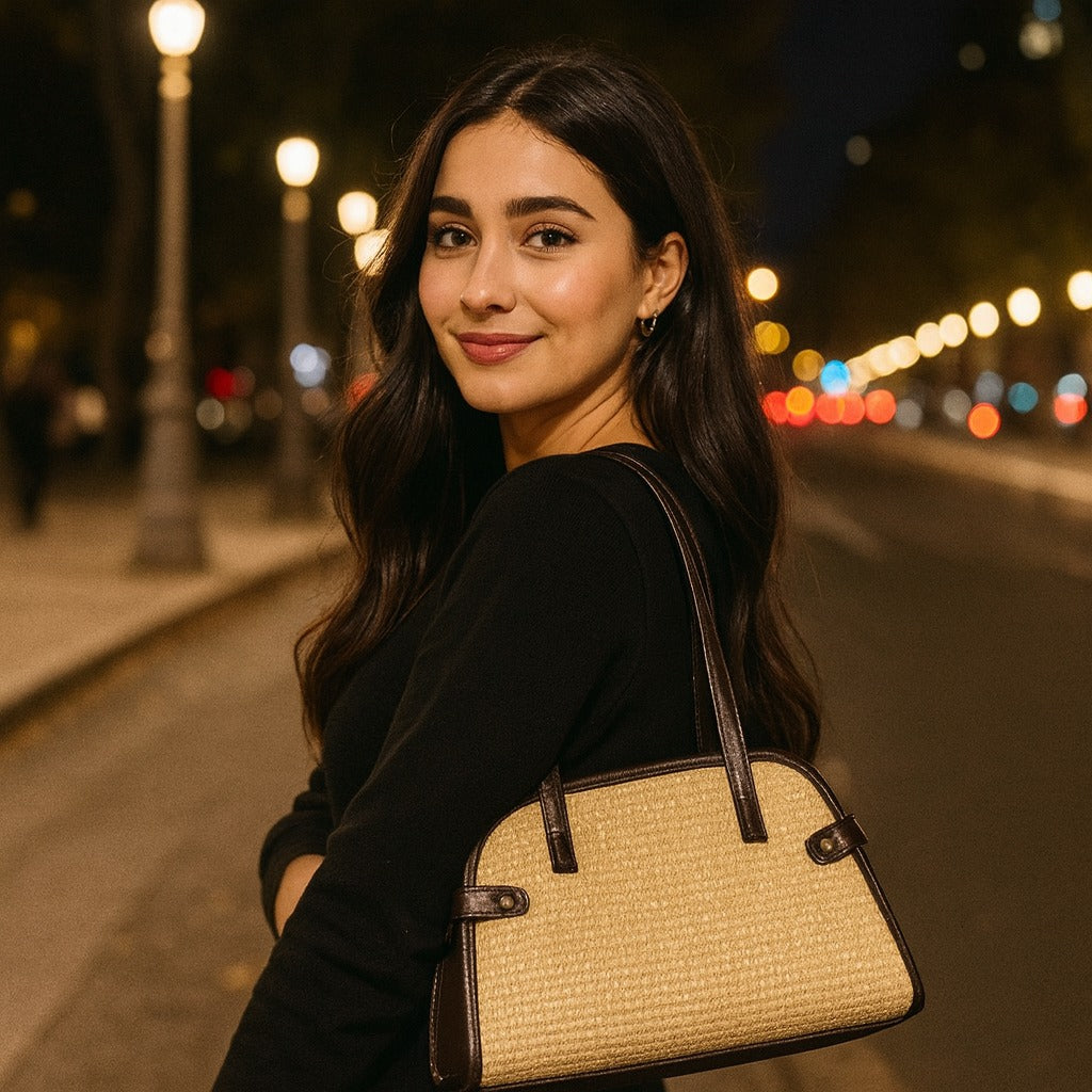 Raffia Bowling Bag