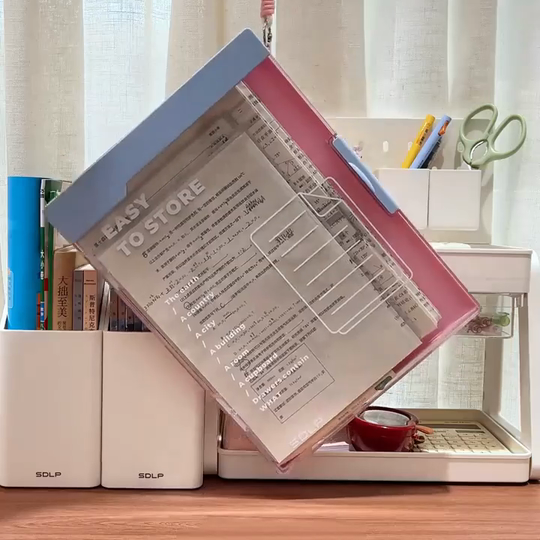 A4 Writing Board File Case carried by its wrist loop