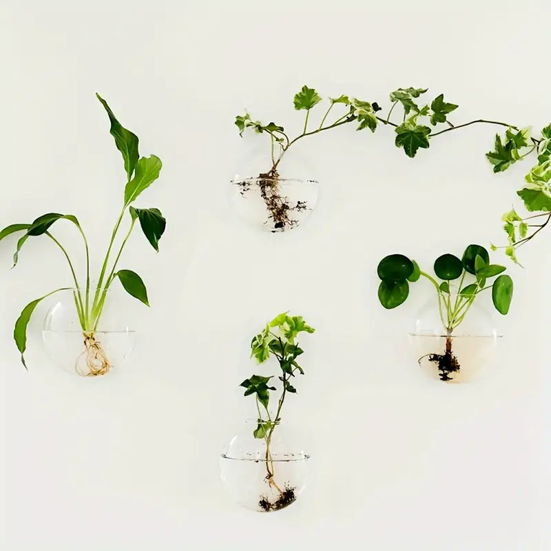 Wall Hanging Glass Flower Plant