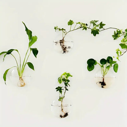 Wall Hanging Glass Flower Plant