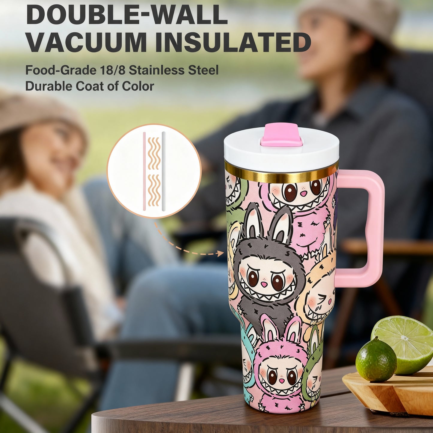 Cute Labubu Squad Tumbler