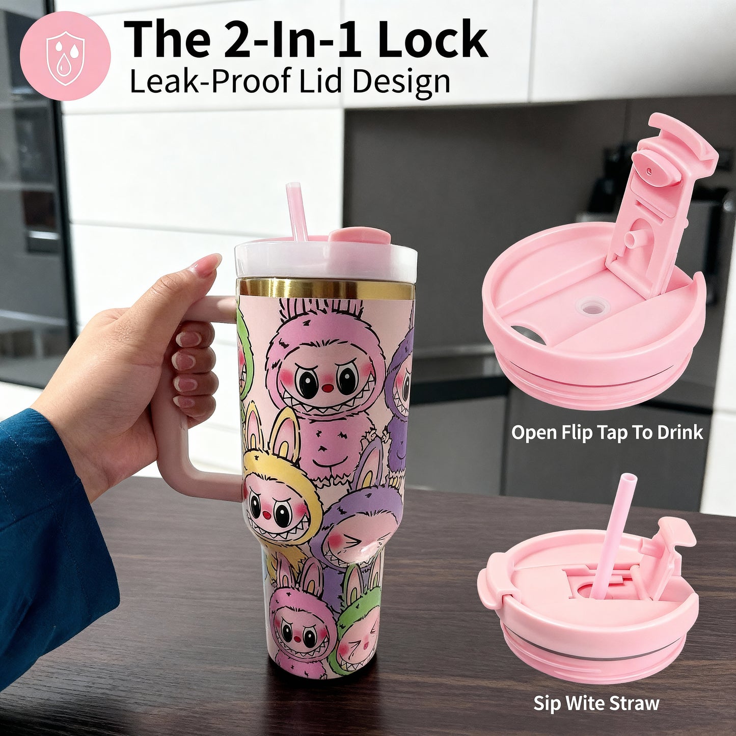 Cute Labubu Squad Tumbler