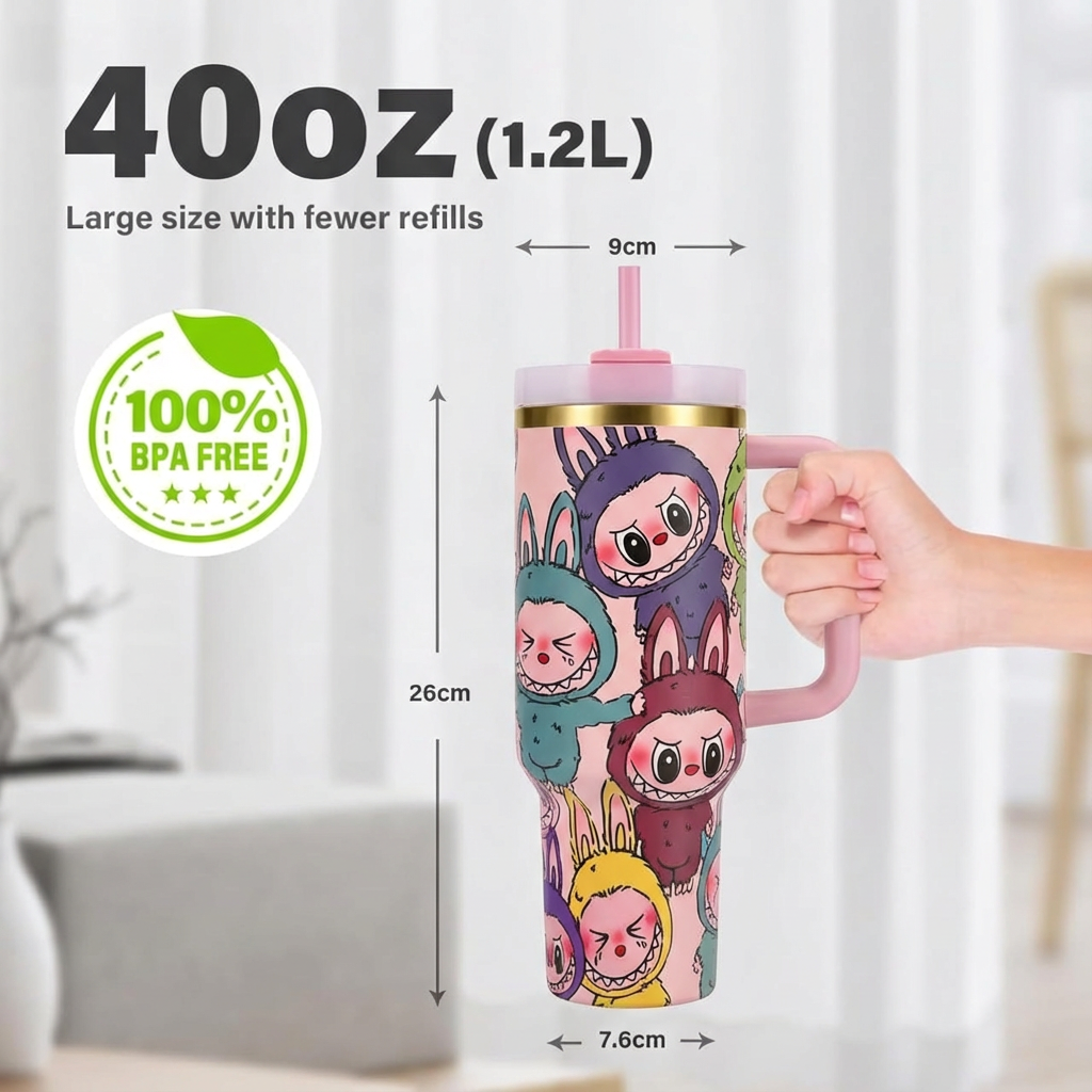 Cute Labubu Squad Tumbler