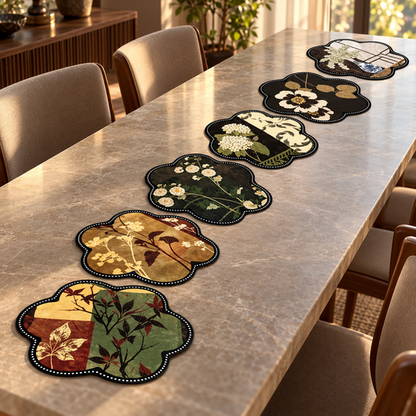 Bloom Shaped Table Mat perspective lineup