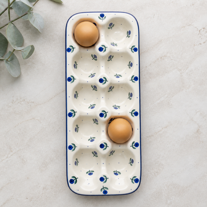 Top view of ceramic egg tray
