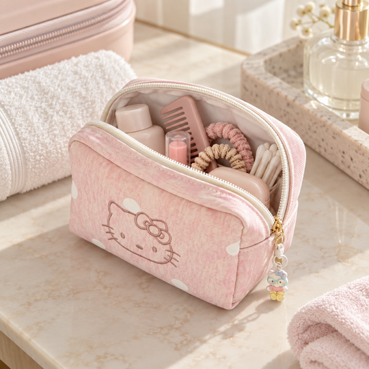 Blush Kitty Everyday Pouch for travel toiletries