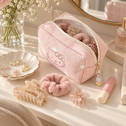 Blush Kitty Everyday Pouch for hair accessories and jewellery