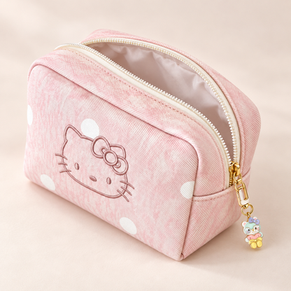 Blush Kitty Everyday Pouch zipper and lining detail