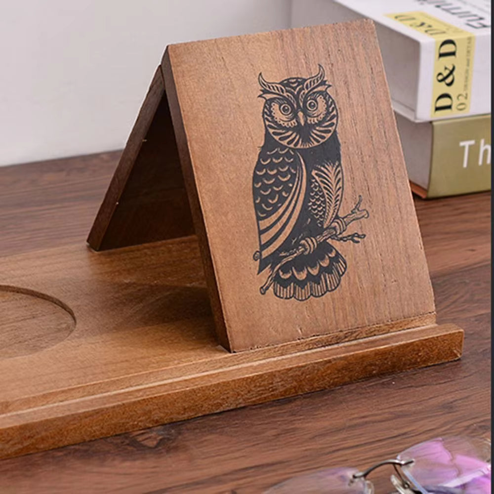 Wooden Owl Book Stand