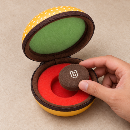 Removable central watch cushion lifted from the open case