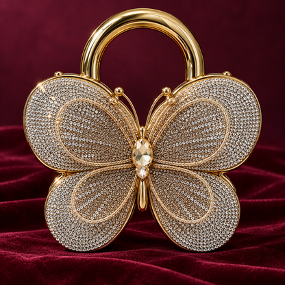 Butterfly Bling Clutch front view