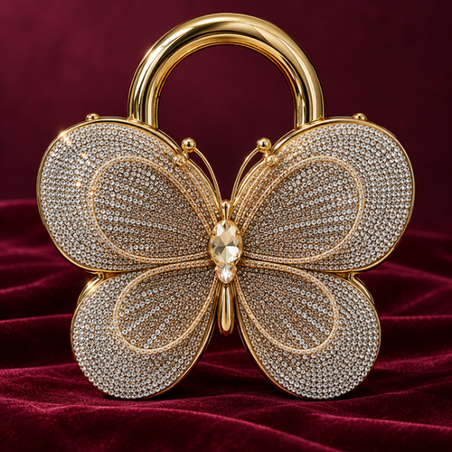 Butterfly Bling Clutch front view