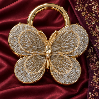 Butterfly Bling Clutch sparkling wing detailing