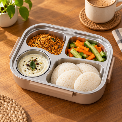 Cartoon Steel Tiffin Box - breakfast packing