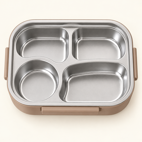 Cartoon Steel Tiffin Box - steel compartment detail