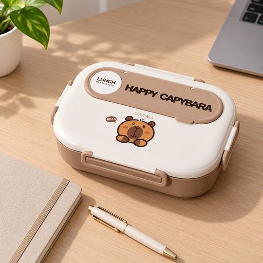 Cartoon Steel Tiffin Box - office desk