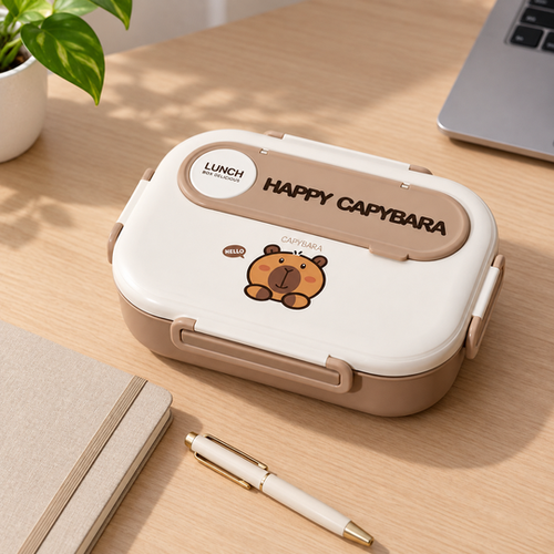 Cartoon Steel Tiffin Box - office desk