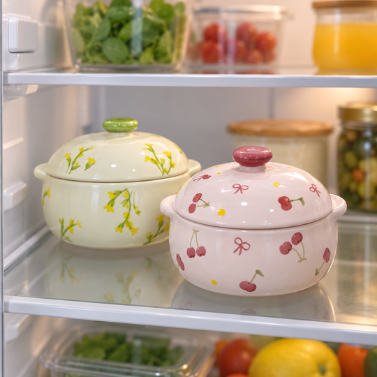 Ceramic Food Storage & Serving Bowl — fridge use