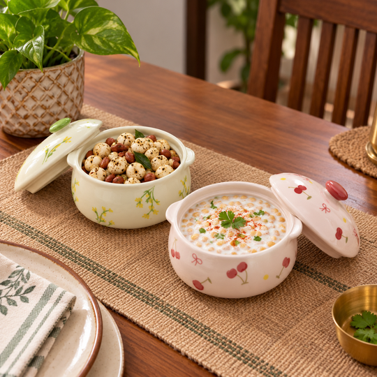 Ceramic Food Storage & Serving Bowl — snacks-raita use