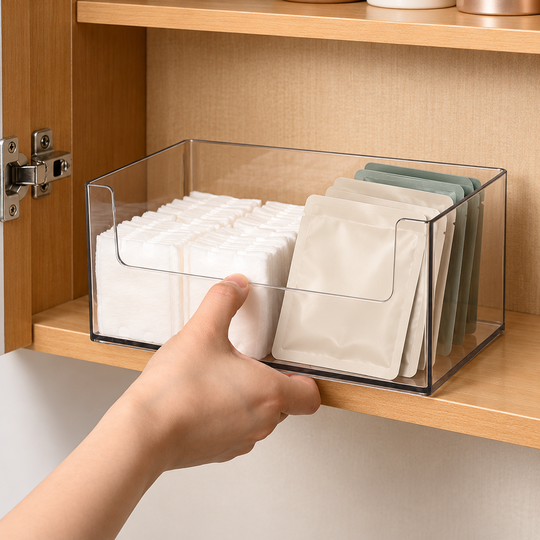 ClearView Cabinet Organizer pulled forward for easy access