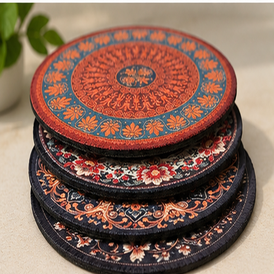 Vintage Floral Round Coaster