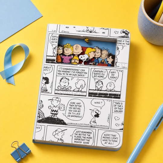 Comic Peek Notebook presented as a stationery gift
