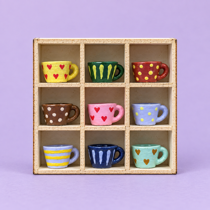 Cozy Miniature Cup Shelf — cream shelf