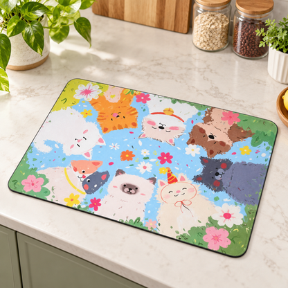 Cozy Multipurpose Mat - Complete cat print hero view