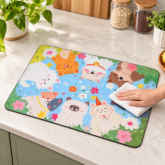 Cozy Multipurpose Mat - Wipe clean demonstration