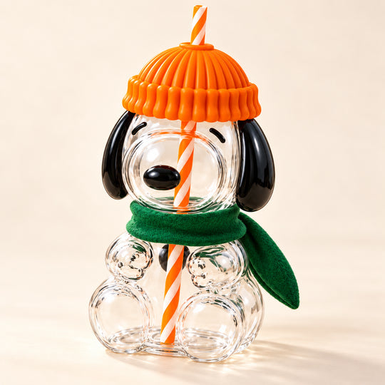 Cozy Puppy Sipper lid scarf and character details