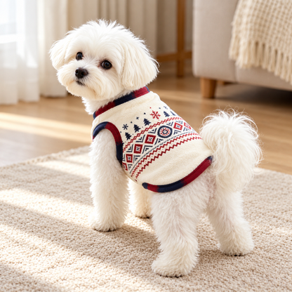 Cozy Winter pet cloth back pattern view