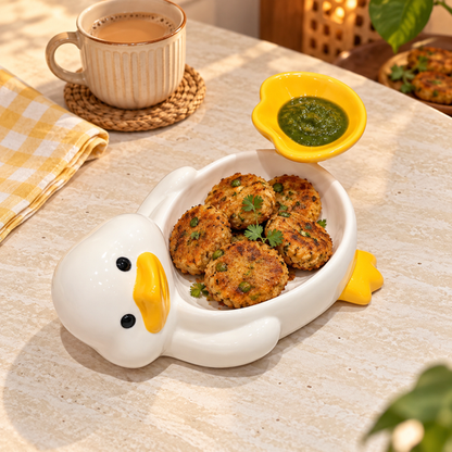 Duck snack plate with cutlets and mint chutney