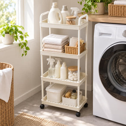 EasyGlide Storage Trolley in a laundry area