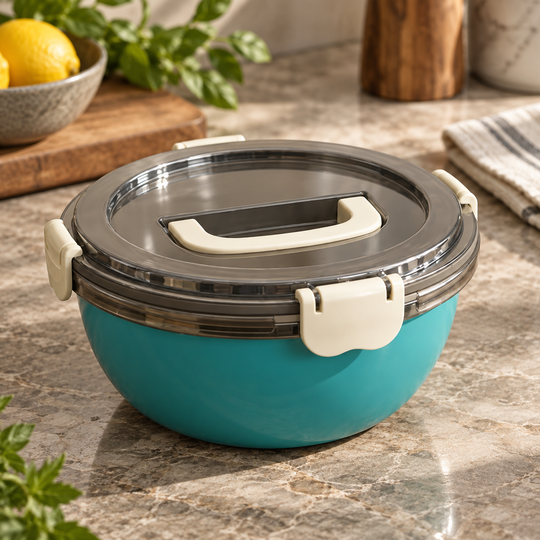 Teal Everyday Snap Lid Bowl lid and locking clips