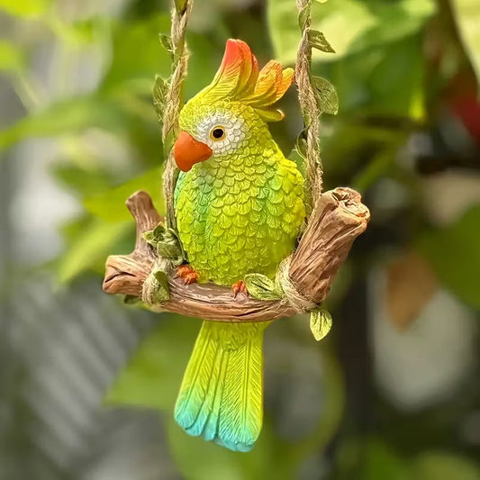Hanging Parrot Decor Ornament